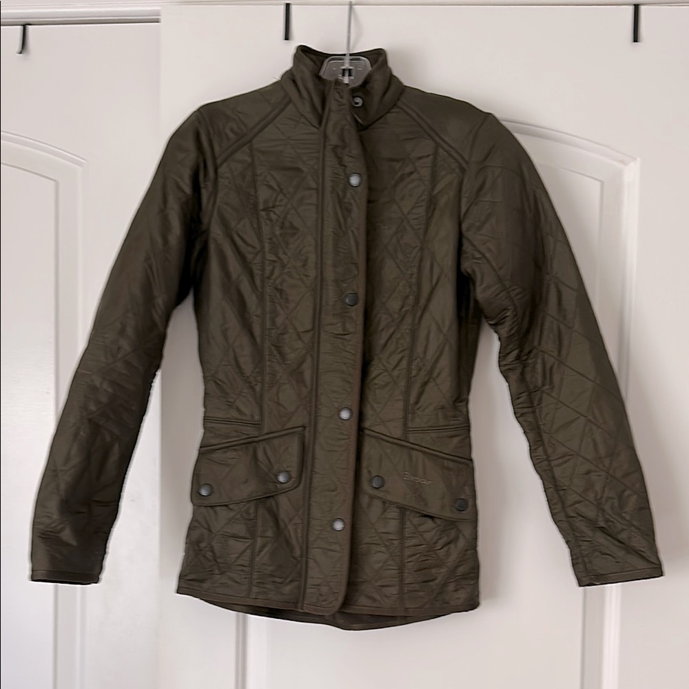 Barbour Olive green Quilted Utility Jacket UK 6 /US 2